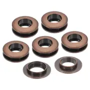 15.5mm(5/8 Inch) Brass Hole Eyelets, 6 Pcs Arc Surface Grommets, Red Bronze