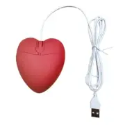 New Love Heart Corded Mouse USB Small PC Computer Game Mouse