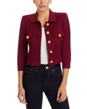 L'Agence Kumi Button Front Crop Jacket