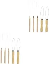 FOMIYES 2sets Bead Needles Threader Easy to Thread Beading Tools for Diy Jewelry Making Bead Stringing Embroidery Craft (black) 5pcs*2