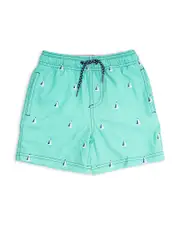 Shade Critters Boys' H2O Sailboat Embroidered Swim Trunks - Little Kid