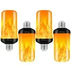 LED Flame Effect Light Bulb 4 Modes Flame Light Bulbs E26 Base Fire Light Bulb w