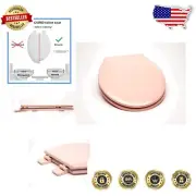 Venetian Pink Molded Wood Toilet Seat with Quik-Lok Mounting System