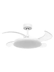 Fanaway Nexus 90cm DC Ceiling Fan with Retractable Blades and Light in White