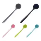 Portable Long Handle Bath Body Brush Soft Silicone Shower Brush Back Scrubber