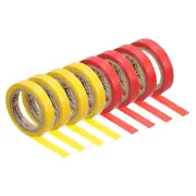 8Pcs 26Ft Tennis Racket Badminton Racquet Grip Finishing Tapes, Red/Yellow