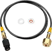 [Alriedy] CO2 Adapter Hose 1.5 m W21.8-14 to TR21-4 High Pressure Hose CO2 Tank Adapter for Sodastream Duo Quick Connect QC Adapter Set for Large CO2 Bottles Water Carbonator Hose
