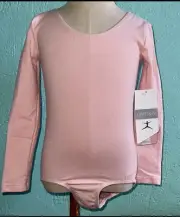 NEW! Danskin Ballet Pink Leotard Sz 4-6 Small Girls Dance Ballet Long Sleeve