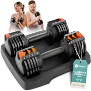 Adjustable Dumbbells Set/Single - 15lb 43lb 55lb 25 lb Dumbbell Sets with