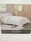 NWT UGG ® Full/Queen Textured Devon Striped Chenille White Comforter Set 90”x90”