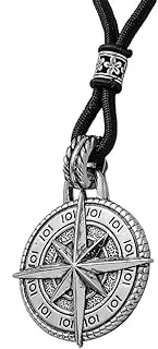 [Ipetboom] Unique Aesthetic Compass Pendant Necklace for Women Gold Chain Sweater Chain Jewelry