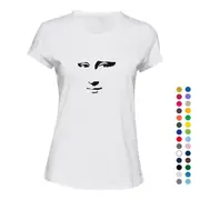 Mona Lisa Smile Face Painting Leonardo da Vinci Ladies Women T Shirt Tee Top