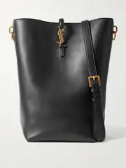 [SAINT LAURENT] SAINT LAURENT - Le 37 Long Leather Bucket Bag - Black - One size One size Black