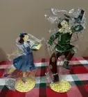 Vintage Enesco Wizard of Oz Dorothy & Scarecrow Metal Tin Figures, 1999- #542261