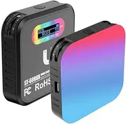 Gigicial Magnetic RGB Video Light, 2500K-9000K Dimmable Rechargeable 20 Lighting Effects Video Conference Light for Phone Webcam Laptop Photo Makeup