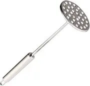 FELTECHELECTR Stainless Steel Round Potato Masher and Food Heavy Duty Kitchen Gadget for Smooth Mashing of Potatoes and Vegetables Ideal for Purees and Baby Food Preparation