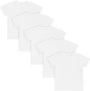 [Hanes] Boys' Undershirt, EcoSmart Short Sleeve Crew Shirts, Multiple Packs Available, White