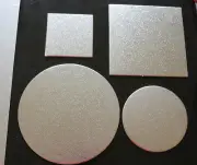 Cardboard Cake Board Round/Square Silver 2mm size: 3"4"5"6"7"8”9“10“11“12 inch
