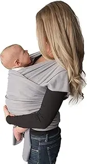 Baby Wrap Carrier, Easy to Put On-Sling, Swaddle Close Comfort - Adjustable Breastfeeding Cover - Lightweight Sling Baby Carrier for Infant - Soft, Comfortable & Breathable (Heather Gray)