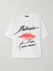 [Balmain] Balmain - Printed Cotton-jersey T-shirt - White - x small x small White