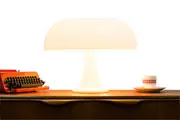 LED Dimmable Mushroom Table Lamp With 3 Lighting Modes For Bedroom Bedside-Beige