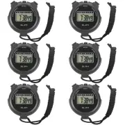 6-Pack Multi-Function Electronic Digital Sport Stopwatch Timer, Large Display...