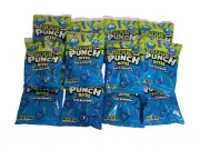 PACK OF 12 Sour Punch Bites BLUE RASPBERRY ARTIFICIALLY FLAVORED CANDY 3.7 OZ EA