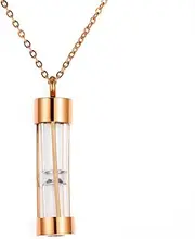 DOTUIARG Eternal Hourglass Glass Cremation Jewelry Urn Necklace Memorial-Ashes Holder Keepsake