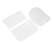DIY Scraper Cream Scraper Set Cake Mold Tool 3PCS（WHITE)