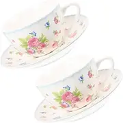 NAMOARLY 1set Fine Bone China Espresso Cup Set Elegant Tea Cup Saucer Festive Mug for Use