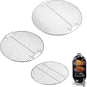 Cooking Grate for Weber 18'' Charcoal Grills, Charcoal Grill Grate Fits for Weber 18" Inch Smokey Mountain Cooker Charcoal Smoker Grills, Replacement for Weber 7432 85042 83013 Parts, 3 Pack