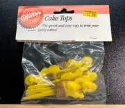 NEW VINTAGE WILTON SESAME STREET BIG BIRD CAKE TOPS TOPPERS PACK OF 6 (1987) NOS