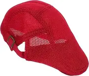 [CATIEBYE] Breathable Chef's Front Hat Reusable Washable for Kitchen Food Service Restaurant Staff Dark Red