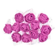 144Pcs 0.98" Mini Rose Artificial Flower Heads Bulk with Stem & Gauze, Rose