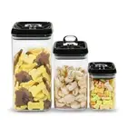 Flip Tite Storage Container with Lid 6" XL Air Tight Ring Lock Top, Clear Acr...