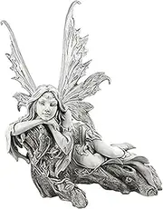 Design Toscano CL6857 Pause to Ponder Fairy Garden Statue, Antique Stone Finish