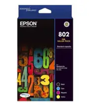 Epson 802 1 x Black, Cyan, Magenta, Yellow Ink Cartridge (Original)
