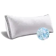 WhatsBedding Memory Foam Body Pillow -Fluffy LONG BODY PILLOW White Quilted