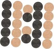 PERSELOSO 24pcs Solid Round Threaded Chess and Checkers Pieces Game Accessories for Board Games Easy Handling Design for Enhanced for Collectors and Enthusiasts