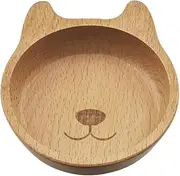 Alphax AP-913320 Small Plate, Wooden Animal Pattern, 3.5 x 4.2 x 0.8 inches (9 x 10.7 x 2 cm), Beech, Animal Plate, Dog