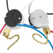 Ceiling Fan Switch 2PCS Zing Ear ZE-208S E89885 3 Speed 4 Wire Fan Switch Pul...
