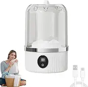 Portable Ultrasonic Laundry Cup, Laundry Cup Portable Turbo Washing Cup, 2025 New Cordless Mini Washing Machine, for Travel, Camping, Rv & Dorms (White)
