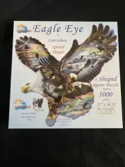 New, Sealed SunsOut Shaped 1000Pc Jigsaw Puzzle "Eagle Eye" By Lori Schory