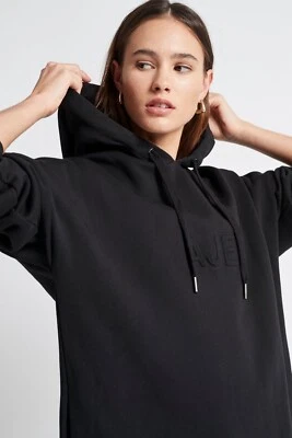 Aje Ladies Hana Jersey Hoodie Dress Oversized Hooded L/Sleeve Jumper Dress XS-L
