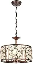 CJLWSLCO American Country Simple Iron Crystal Chandeliers Bedroom Living Room Restaurant Clothing Store Decoration Hanging Lamp Source Pendant Lightled Modern Simple Home Lighting Fixtures Indoor Adju