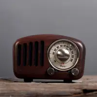在飛比找ETMall東森購物網優惠-收音機胡桃木無線藍牙音箱便攜式老人收音機大音量復古迷你網紅款