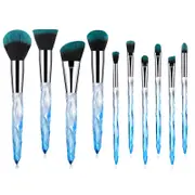 Catzon 10-Pack Professional Makeup Brush Eyeshadow Foudation Blush Brush Set-Blue