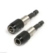 2PC MAGNETIC SCREWDRIVER EXTENSION QUICK CHANGE SNAP HEX DRIVER ADAPTER BIT