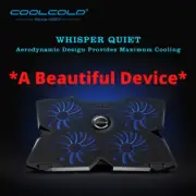 Gaming Laptop Cooling Pad Notebook Cooler Stand with Four Fans 2 USB Ports LED