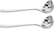 Generic 7.4 Inches Soup Spoons Stainless Steel Sauce Spoon Sauce Soup Spoon for Dressing Ladle and Sauce Serving